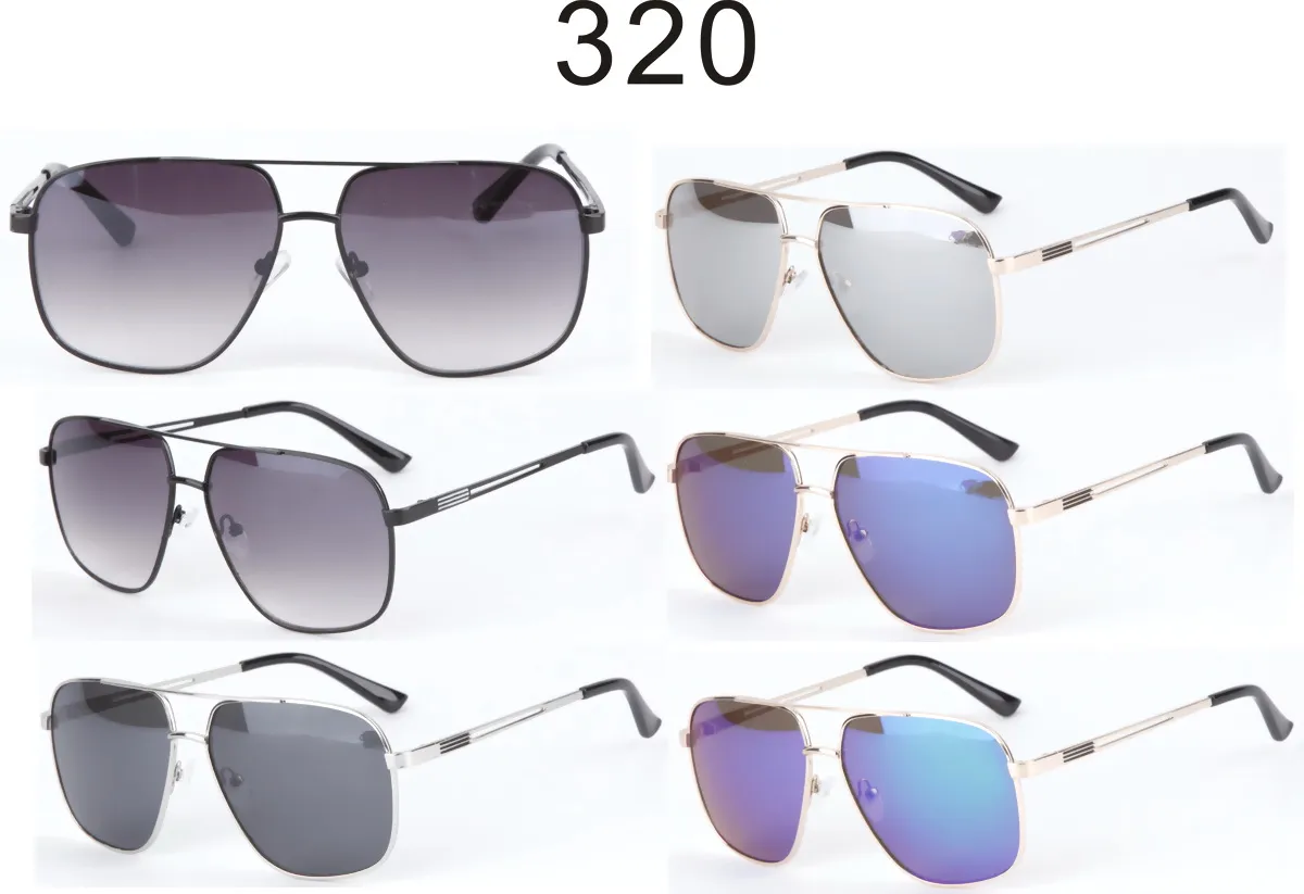 Okulary przeciwsłoneczne model 320 czarny/srebrny/niebieski