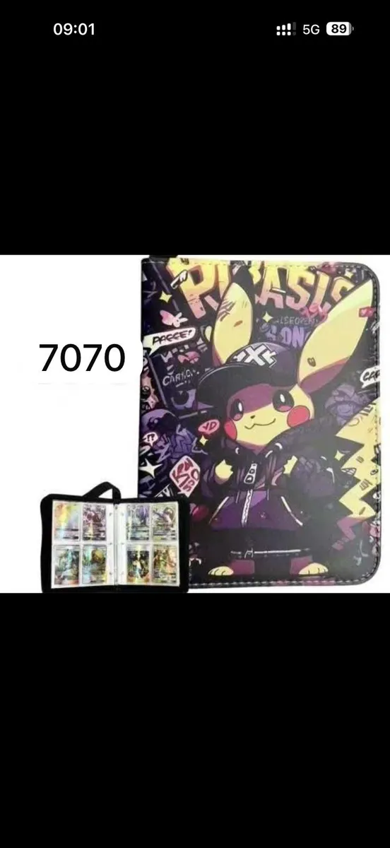 Pikachu Album na Karty Pokémon 7070 Czarny Żółty