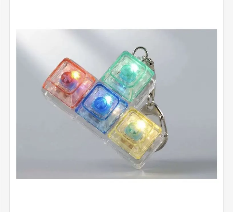 Świecący brelok klawisze RGB wielokolorowy