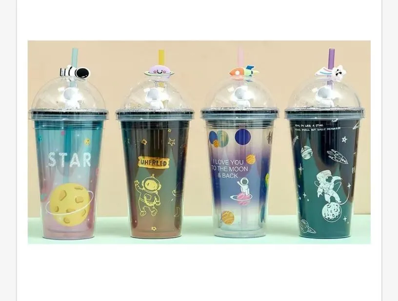 Kubki termiczne kosmos z pokrywką 4 wzory