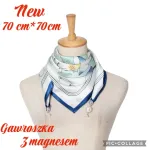 Gawroszka 3 magnezem Kwiatowa 70x70cm Biała