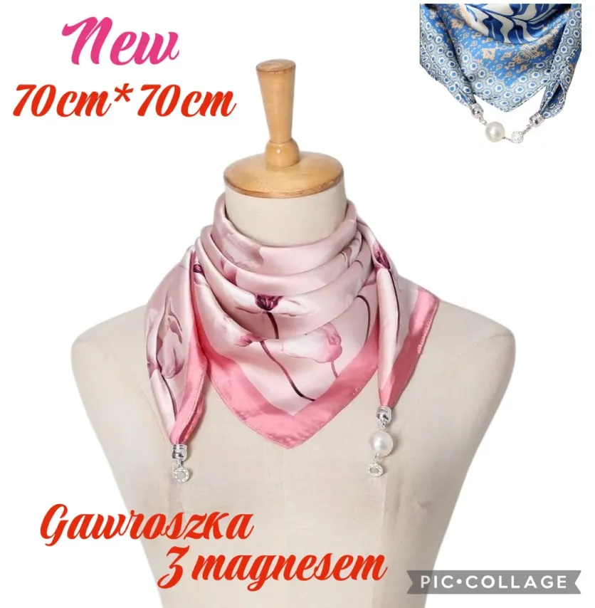 Chusta Gawroszka Różowa 70x70cm z 3% Magnezem