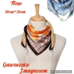 Chusta Kwiatowa 70x70cm z Perłami Nowość