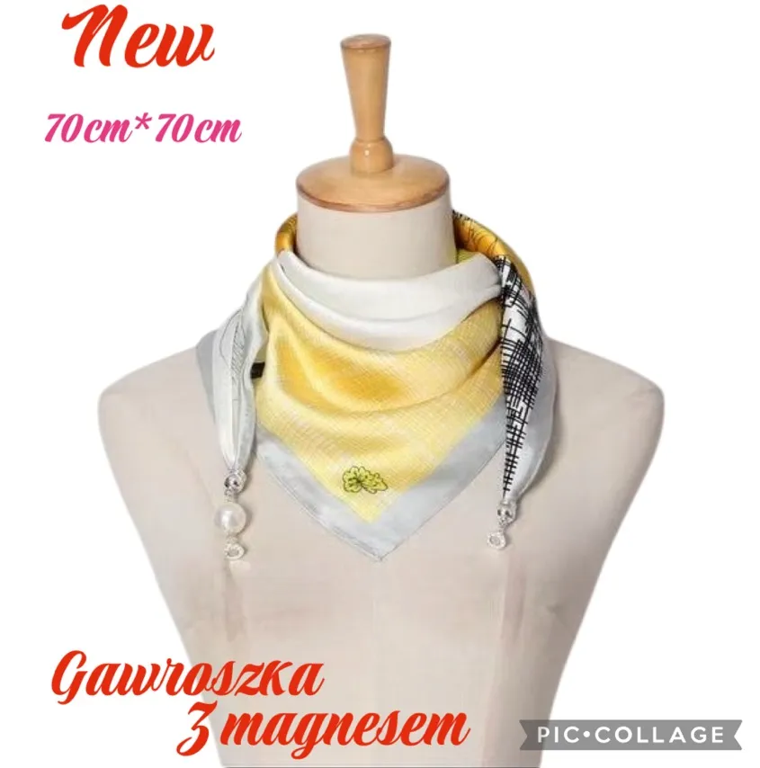Gawroszka 70x70cm Żółto-biała z Magnesem