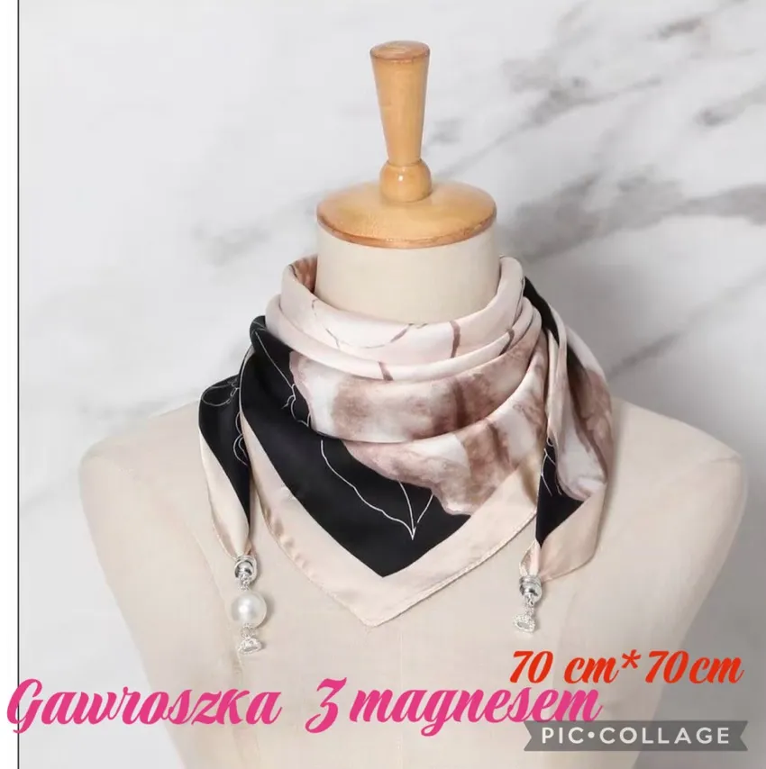 Gawroszka 3 Magnesem Czarna Beżowa 70x70cm