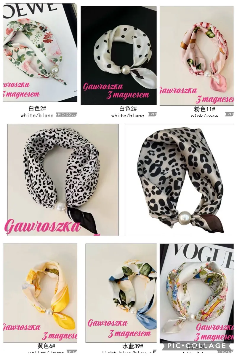 Gawroszka 3m Satynowa Chusta z Perłą Leopard