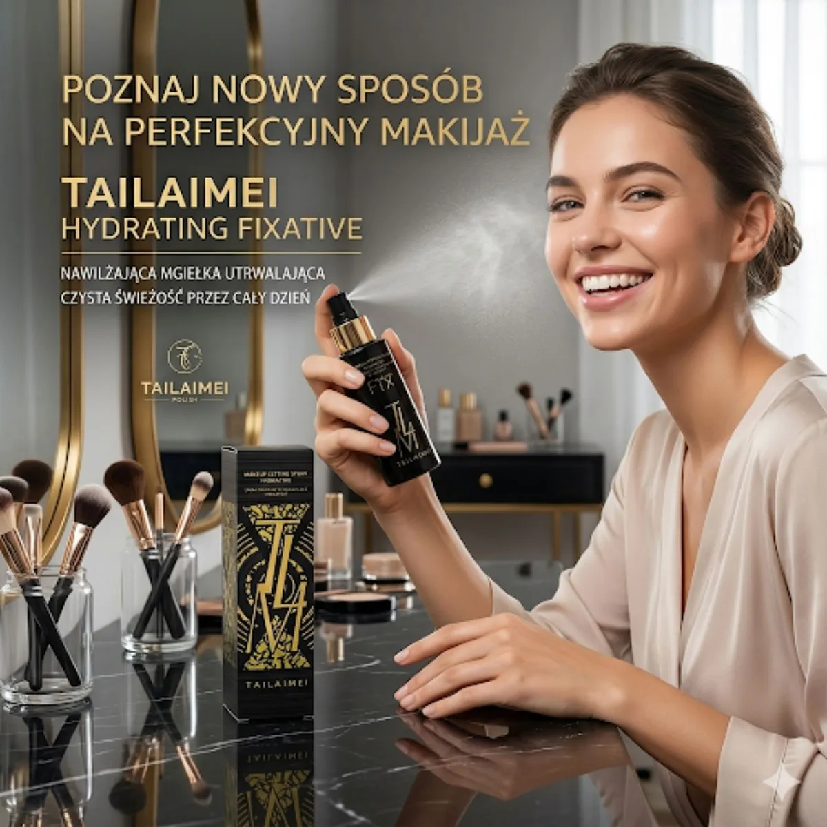 Tailaimei Hydrating Fixative Spray 10,5ml Fixator Makijażu