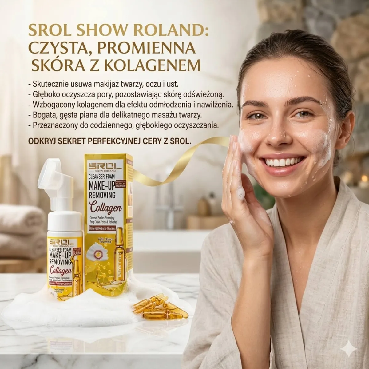 SRROL Show Roland Czysta Promienna Skóra Kolagenowa Pianka
