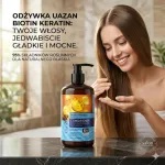 Odżywka Biotin Keratin Lazan 450ml 95% roślinna