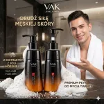 VAK Premium Płyn do Mycia Twarzy Męski z Ekstraktem Morskim