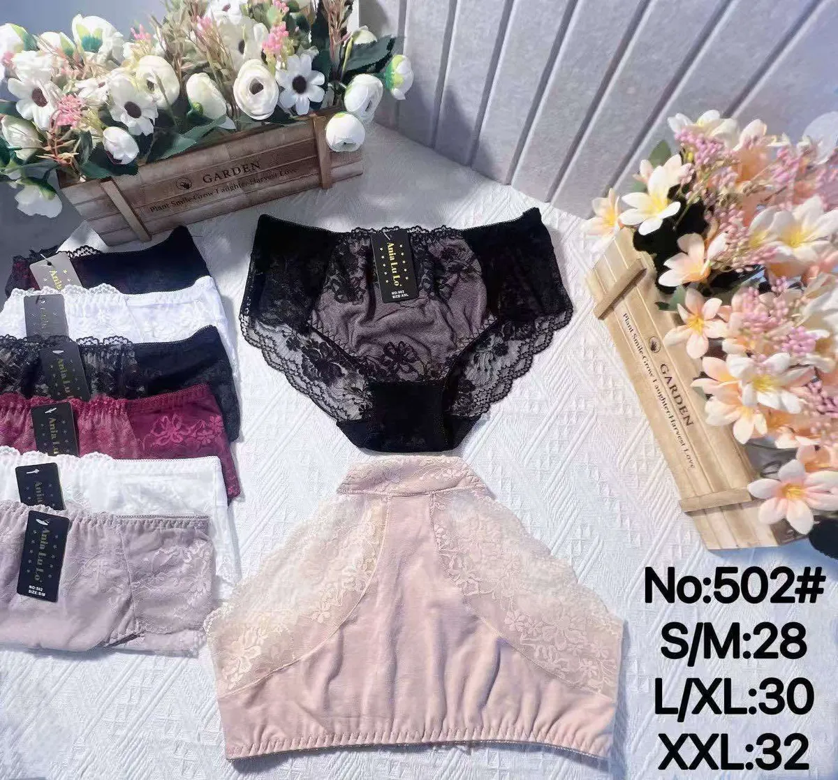 Majtki damskie koronkowe Anli No.502# S/M-L/XL-XXL