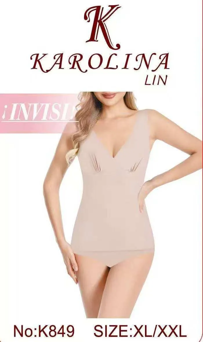 Karololina Invisible Top Beżowy XL/XXL/XXXL K849