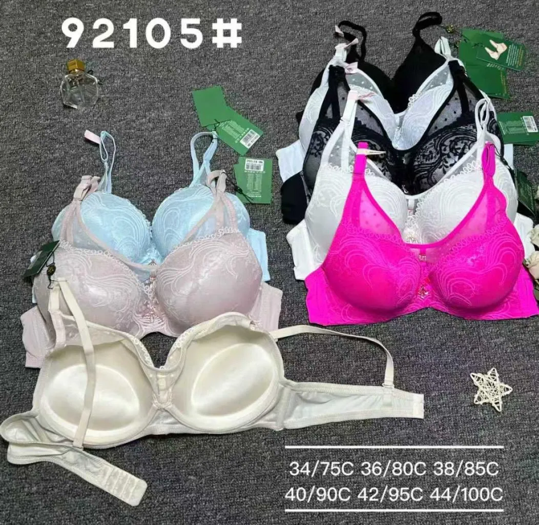 Biustonosz Push Up Koronkowy Wielokolorowy Rozm. 34/75C-44/100C