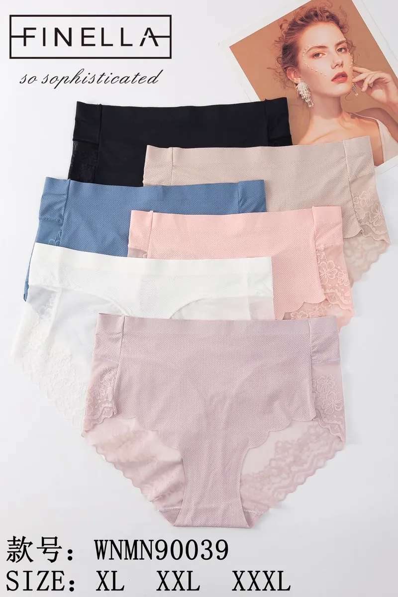Finelalla Majtki Damskie XL-XXXL z Koronkami Wielokolorowe