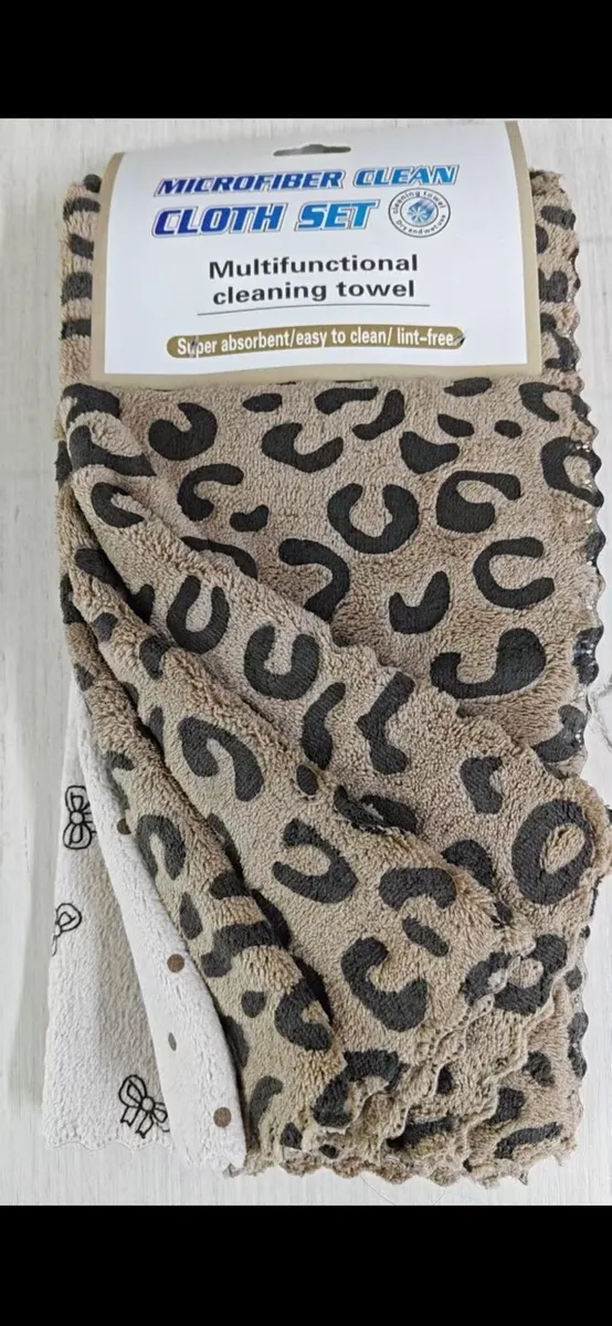 Ściereczki kuchenne mikrofibra 25x25cm leopard wzór
