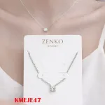 Naszyjnik ZENKO srebrny z kryształkiem KMEJE47
