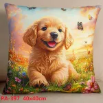 Poszewka 40x40cm PA-397 Szczeniak Golden Retriever