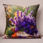 Poszewka 45x45cm Lawenda w wazonie