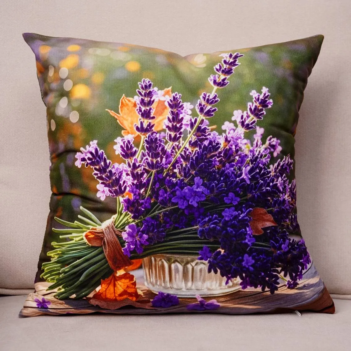 Poszewka 45x45cm Lawenda w wazonie
