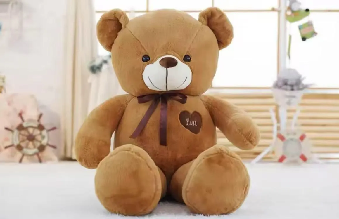 Maskotka Pluszak Miś Brązowy 60cm z Kokardą Love