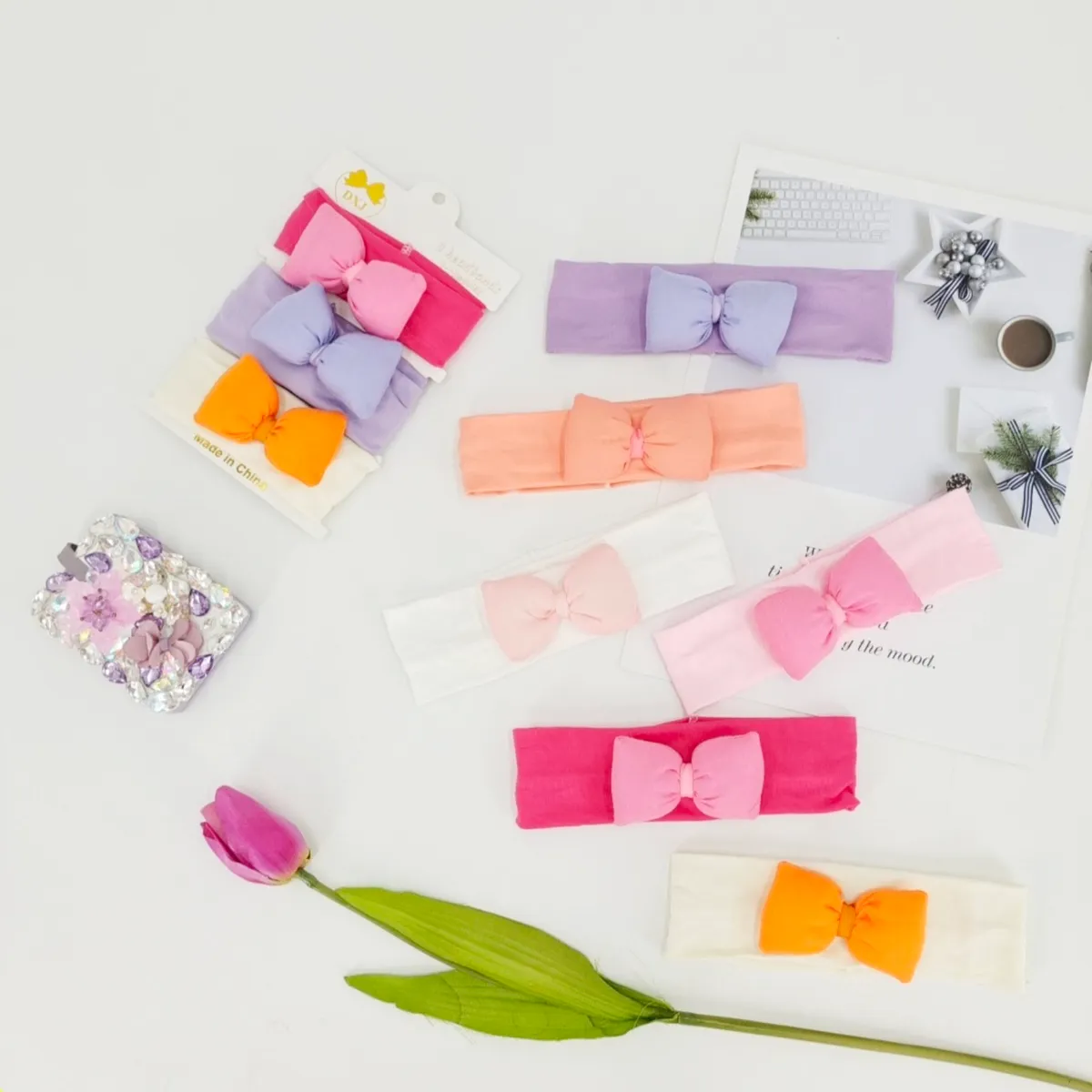 Opaski DJ dla Dzieci z Kokardami Wielokolorowe