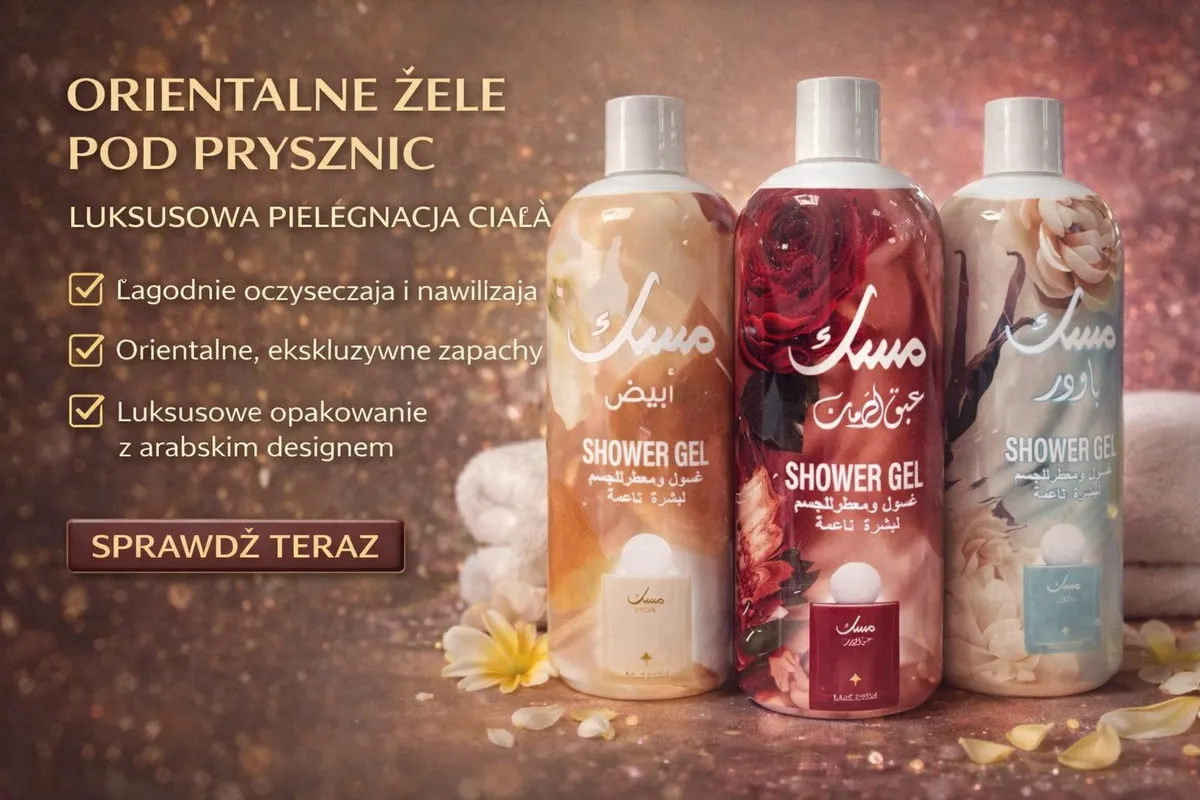 Orientalne żele pod prysznic Lusso beżowy różowy kremowy