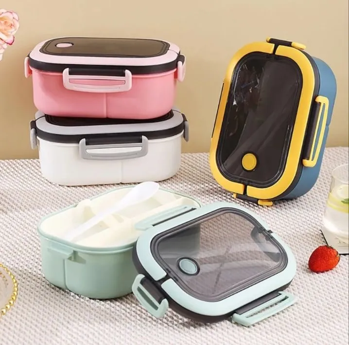 Lunchbox 2-piętrowy z pokrywką przezroczystą