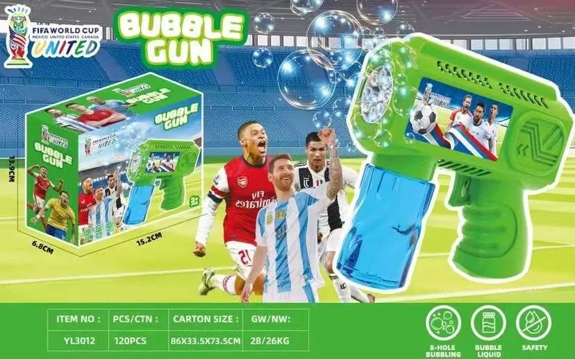 Pistolet do baniek FIFA World Cup zielony 15cm