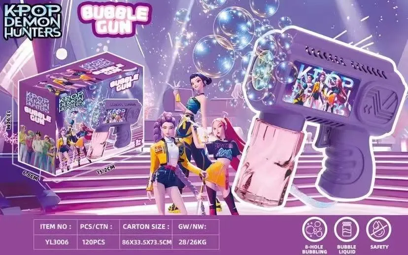Pistolet do baniek KPop Bubble Demon Hunters fioletowy