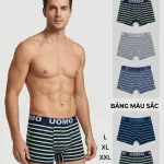 Bokserki męskie UOMOO w paski granatowe L-XXL