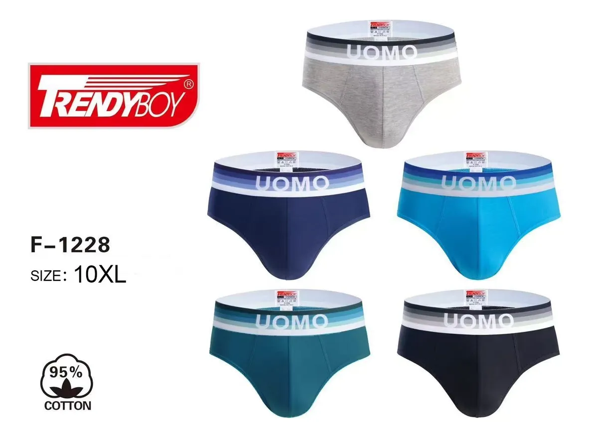 Męskie bokserki TrendyBoy 10XL UOMO kolorowe 95% bawełna