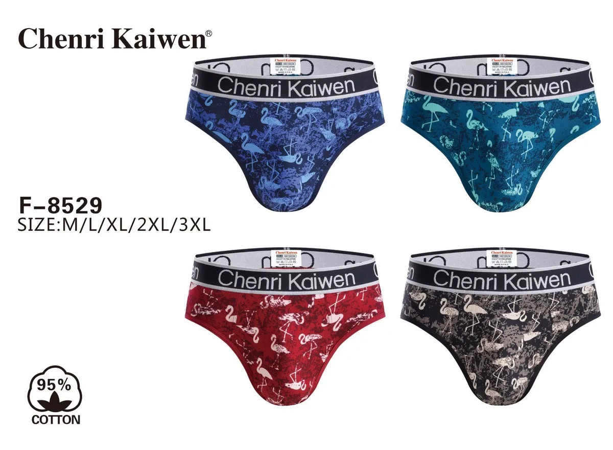 Chenni Kaiwen Męskie Slipki z Flamingami M/L/XL/2XL/3XL