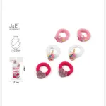 J&E Gumki do włosów scrunchies z jednorożcami 6 szt