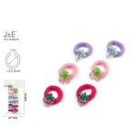 J&E Gumki do włosów scrunchies 14 szt owoce