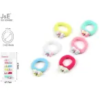 J&E Gumki do włosów scrunchies z kokardkami 6 szt multikolor
