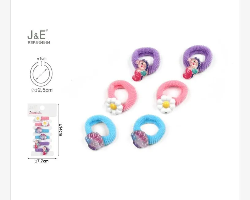 J&E Gumki do włosów scrunchies z motywami morskimi 12 szt