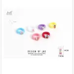 J&E Gumki do włosów scrunchies 6 szt. kolorowe 2,5cm