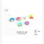 J&E Gumki do włosów scrunchies z motywami 2.5cm