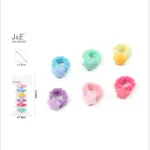J&E Scrunchies z gwiazdkami pastelowe 2.5-7.5cm
