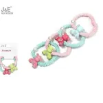 J&E Scrunchies z Misiami Różowe Turkusowe Zielone