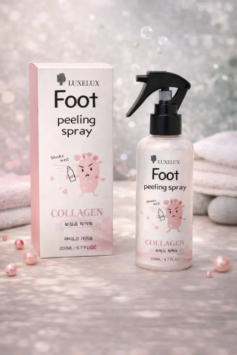 Spray złuszczający do stóp LUXELUX z kolagenem 200ml