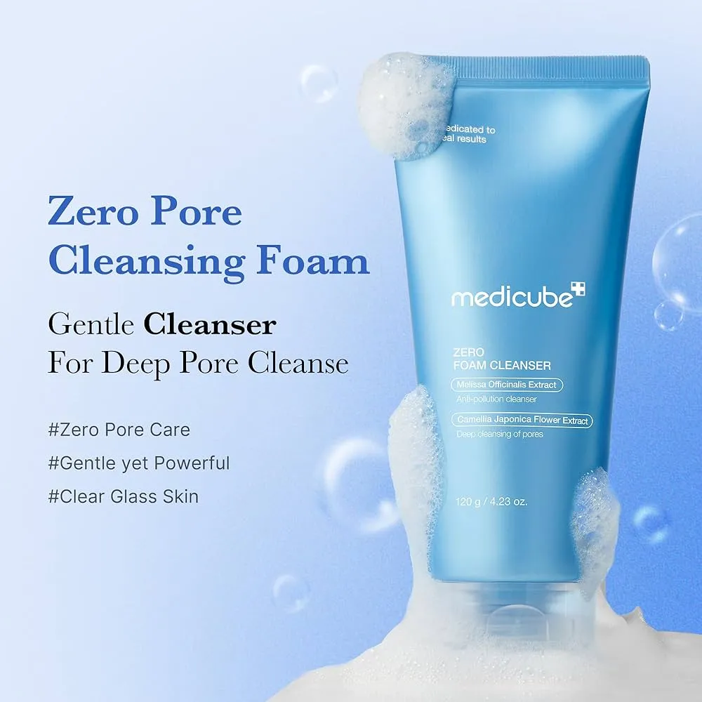 Medikube Zero Pore Cleansing Foam 120g niebieski żel do twarzy