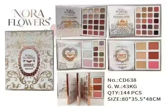 Nora Flora Flowers Makeup Book Paleta Cieni Wielokolorowa