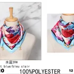 Chusta damska wielobarwna light blue 100% poliester
