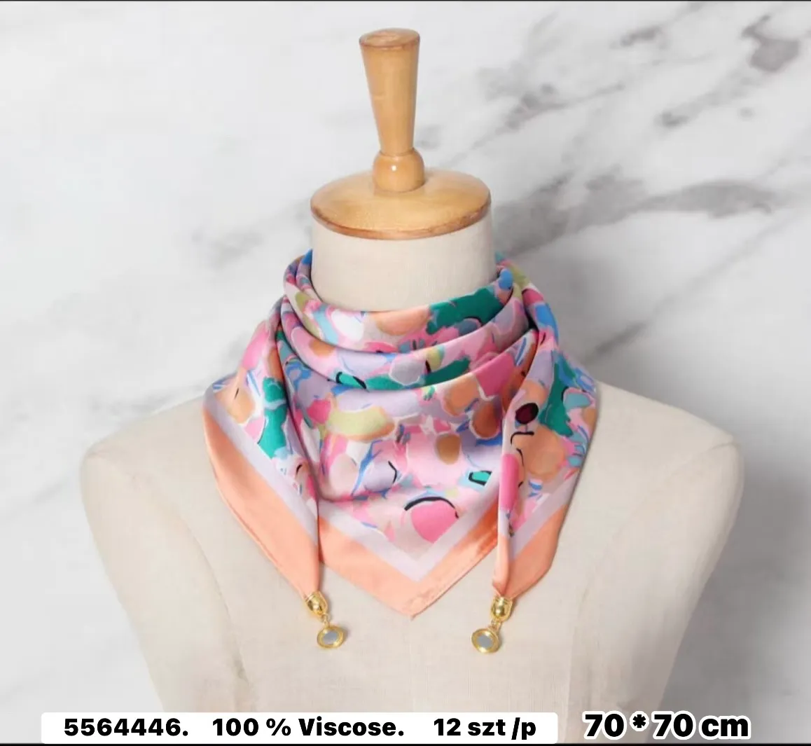 Chusta wiskoza wielobarwna 70x70cm