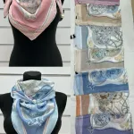 Chusty Kwiatowe Mix 70% Bawełna 30% Wiskoza 90x90cm