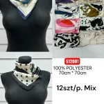 Chusty Kwadratowe 100% Poliester 70x70cm Mix Kolorów