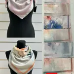 Chusty Kwiatowe 70% Bawełna 30% Wiskoza 90x90cm Mix