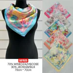 Chusty Kwiatowe Mix 70x70cm Wiskoza/Jedwab 70/30