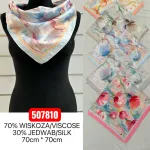 Chusty Kwiatowe Mix 70x70cm Wiskoza/Jedwab